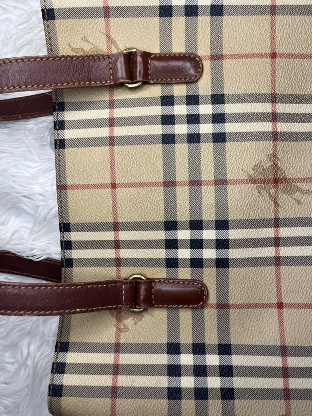 Vintage Burberry Haymarket check coated canvas tote - Picture 12 of 16